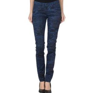 NWT See By Chloe Jeans Womens 32 Blue Space Dye Printed Patterned Skinny $350